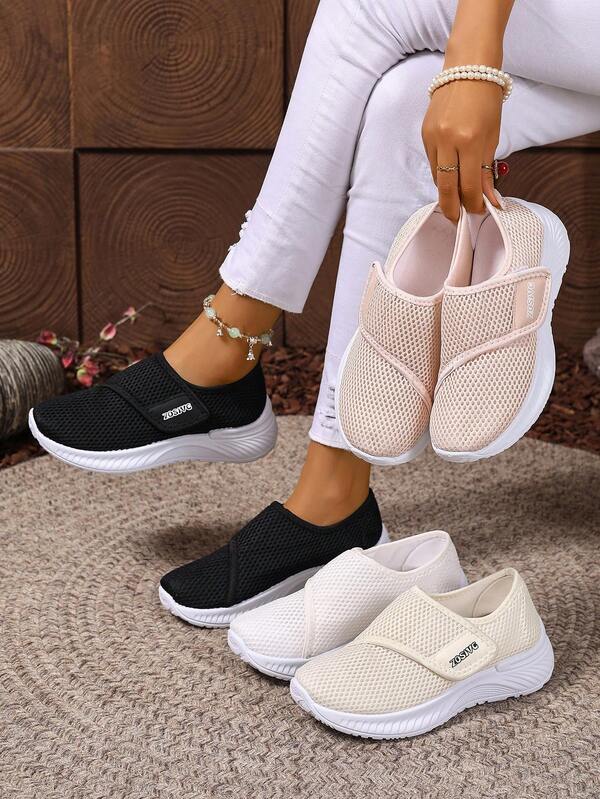 ZOSIVC Damen Bequeme Slip-On Sneaker, geeignet für Frühling/Sommer Strand, Urlaub, Reisen, Lässig Tragen. Elastisches Obermaterial passend für Große Größen, atmungsaktiv & bequem