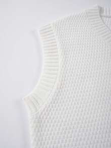 Maglia smanicata casual e ampia, traspirante e confortevole, colore unito minimalista, adatta per primavera, autunno e inverno, moda di strada unisex