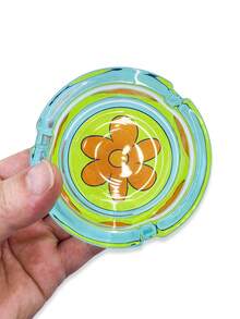 BROS Gạt tàn thủy tinh hoa sang trọng - Gạt tàn tròn 85mm, thích hợp trang trí nhà cửa và xe hơi, quà tặng hoàn hảo cho sinh nhật bạn gái - Nhiều màu - Xem 12