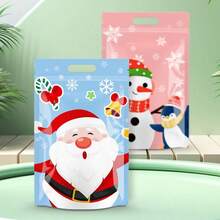 6 Stück Weihnachtsthemen Tasche, Cartoon süßer Schneemann, Weihnachtsmann, Rentier Stil Design, Snacks, Kekse, Geschenkverpackung, geeignet für Weihnachtsabend, Apfeltasche, Weihnachtsgeschenk, selbstversiegelnde Tasche (Stil Mix und Match), Weihnachten, Weihnachtsdekoration, Weihnachtspyjamas, Weihnachtsgeschenke, Weihnachtsdekoration