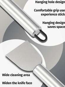 1 件装不锈钢清洁刮刀 - 多功能金属实用铲，适用于厨房、浴室、家居 - 无需用电，经久耐用，节省空间设计 - 彩色 - 查看 6