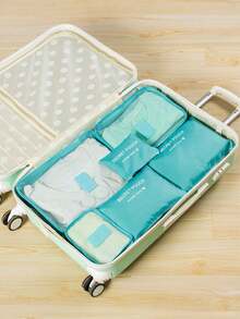 6/1 Set Travel Organizer Bag, Includes: PVC Toiletry Bag, Cosmetic Bag, Shoe Bag, Makeup Bag, Cosmetic Box, Clothes Organizer Bags, Fragrance Box, Lingerie Bag, Garment Bag, Foldable Underwear & Sock Organizer, Handbag, Electronics Pouch, Wardrobe Bags, Storage Bags, Travel Accessories Bag For School School Accessories School Stuff Travel Bag Luggage Bag For Travel For Business For Vacation Holiday Large Capacity Portable Multifunction Travel Duffel Bag Unisex Weekender Bags