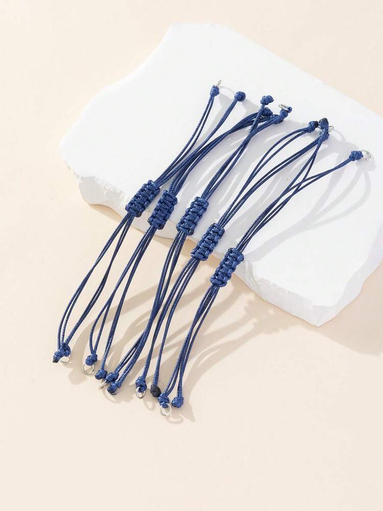 5 piezas rojo ajustable Pulsera de pana para DIY hecho a mano Fabricación de joyas - Rojo - Ver 4