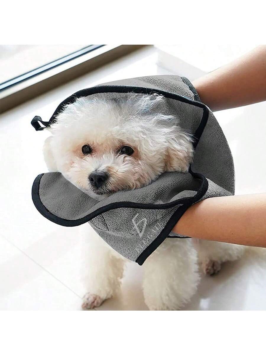 Toalla de baño para mascotas de microfibra