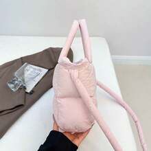 New Padded Handbag, Fashion Large Capacity Versatile, Suitable For Shopping And Gift Giving, Autumn/Winter - Pink - View 7
