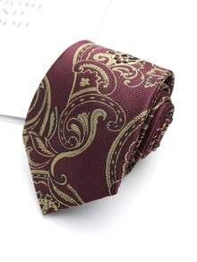 1pc Paisley Pattern Handmade Necktie, Suitable For Business, Casual, Party, Wedding, Gift - Multicolor - View 19