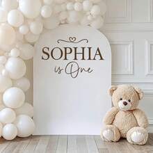 Customized Baby Birthday Decal Sticker For Party, Custom Wall Stickers Sign, Personalised Name & Date Vinyl Decal For Home Decor Party Decoration - Purple - View 5