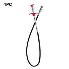 Removedor de obstrucciones de drenaje de 35,5 pulgadas, removedor de pelo de serpiente de drenaje de 25 pulgadas y cepillo de limpieza, juego de herramientas de limpieza de barrena de drenaje - C - Ver 10