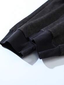 2 pezzi/Set Felpa con cappuccio e pantaloni della tuta con coulisse, motivo stampa testa di toro, felpa con cappuccio con coulisse e tasche, vita con coulisse, adatto per moda casual, jogging, pendolarismo, viaggi, all'aperto in primavera, autunno e inverno. Un regalo ideale per il marito o il fidanzato.