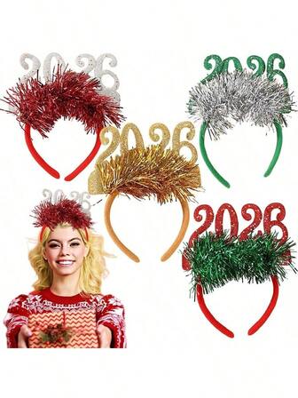 1 Stück 2026 Weihnachts-Haarreif, kreative Kopfbedeckungen für Weihnachtspartys, Fotorequisiten, Weihnachtsdekoration Winterraumdekoration Weihnachtsdekoration Zuhause Weihnachtsgeschenke Weihnachtsdekoration