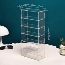 1pc Transparent 4WD Car Model Display Stand, 4/5/6 Tier Sunglasses Organizer, Makeup Organizer, Ideal For Hobbyists And Home Storage, Durable Structure Design, Back To School Or Holiday Gift