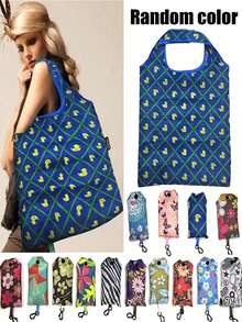 1PC Large-Capacity Shopping Bag, Portable And Foldable Storage Bag. Reusable And Portable, Foldable Vegetable Baskets, Suitable For Grocery, Clothing Storage, Travel And Gift Shopping, Reusable And Foldable Handbags