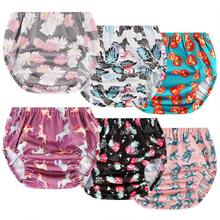 Joyo Roy 6Pcs Waterproof Cloth Diaper Cover Reusable Plastic Training Pants For Toddlers Plastic Diaper Covers For Baby Girls Leak Proof Rubber Pants For Potty Training Covers For Cloth Diapers 3T - 1T Pack of 6 - 查看 7