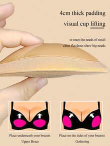 两件套新款女士布质胸罩支撑带 - 带粘合衬垫 - 防止胸部下垂 - 彩色 - 查看 7