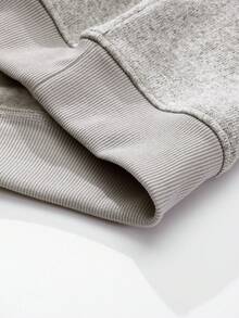 MAISONFOX Men's Solid Color Casual Loose Fit Thermal Lined Hoodie Sweatshirt Jacket, Autumn/Winter - Light Grey - View 10