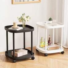 1 件北欧现代简约可移动沙发边桌，多功能储物咖啡桌，适用于卧室、客厅