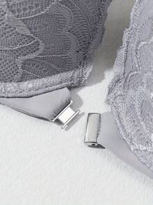 3-Pack Front Closure Lace Patchwork Bras For Women With Underwire, Push-Up, Anti-Sagging, Sexy Back Design, Suitable For Dating - Mixed Colors - View 6