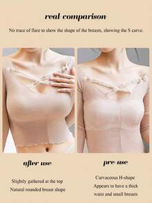 两件套新款女士布质胸罩支撑带 - 带粘合衬垫 - 防止胸部下垂 - 彩色 - 查看 8