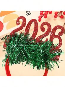 1 pieza Diadema navideña 2026, tocados creativos para fiesta de Navidad, accesorios para fotos, decoraciones navideñas, decoración de invierno para el hogar, decoraciones navideñas, regalos de Navidad, decoración navideña