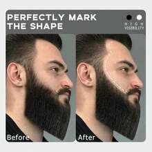 050White Barber Pencil For Lineup Magic Hairline Beard Guide Shaping Pencils Barber Chalk For Design Hairline Razor Trace Barber Pencils Set With Sharpener Ruler Brush For Men-1 - Black White - View 4