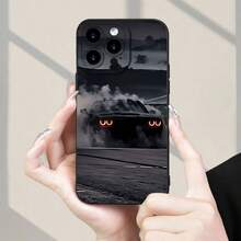 Estuche Protector de Teléfono Antigolpes Creativo y Divertido con Patrón de Coches Deportivos Clásicos, Compatible con iPhone 7/8/11/12/14/15/16/17 Pro/16 Plus/16 Promax/X/Xs Max/Xr/SE/Mini, Ideal para Chicos y Chicas - Negro - Ver 4