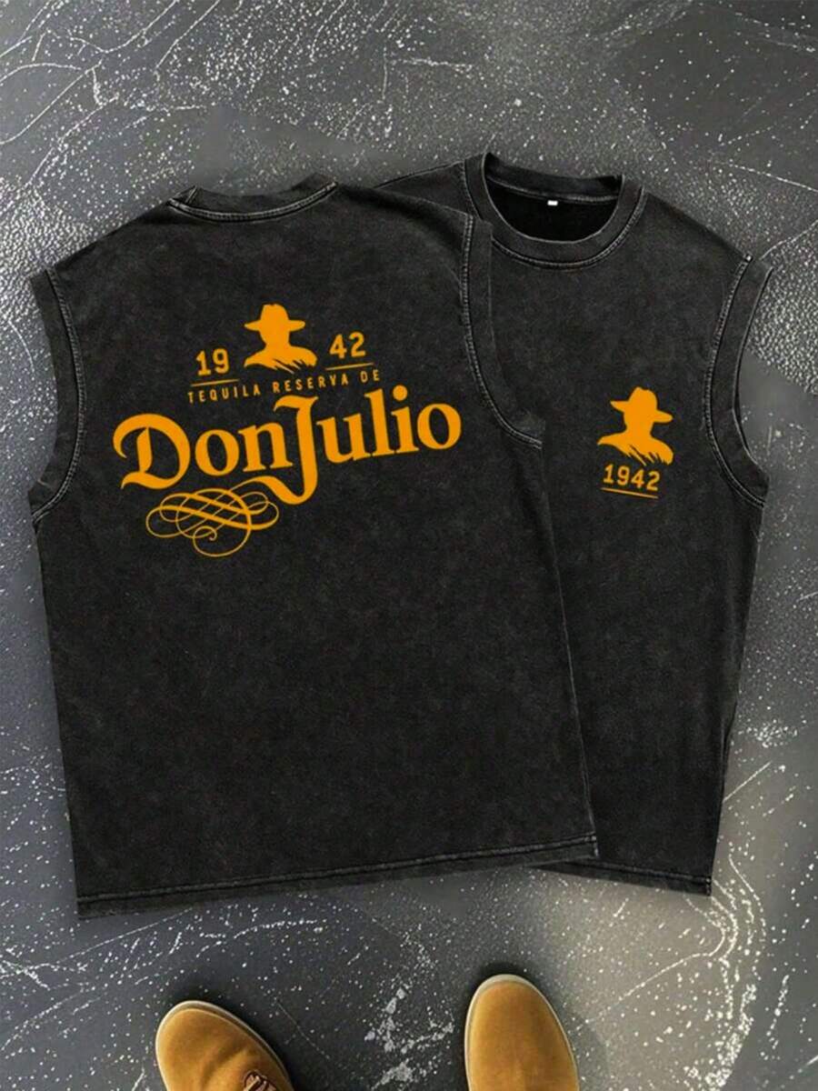 230g Double-Sided Washing, Classic Printed Vest, High-Quality Batik Cotton Retro Fashion Brand T-Shirt, Men's Vest, Beach, Summer Explosions, Holiday Gifts, Perfect Gifts.