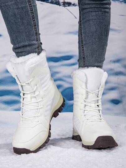 2025 New Women's Thick Sole Warm Thermal Lined Winter Outdoor Comfortable Anti-Slip High-Top Women Winter Shoes Snow Boots