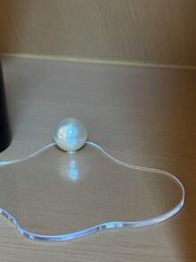 1 Stück asymmetrischer Perlmutt-Untersetzer aus Acryl, hitzebeständige Matte, luxuriöse perlmuttfarbene Dekorplatte für Tischdekorationen, hochwertige minimalistische Dekoschale für Esstisch, Couchtisch, Schminktisch, Sideboard, Eingangsbereich, Wohnzimmer, Hochzeit, Feiertage, Partys, saisonale Geschenke, Gastgebergeschenke, Einweihungsgeschenke, Thanksgiving, Weihnachten, Neues Zuhause, elegante Tischdekoration - Transparent - Übersicht 8