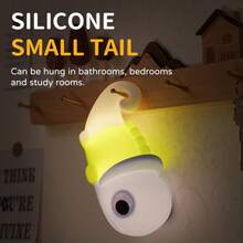 1 قطعة ضوء ليلي صغير لطيف من السيليكون متغير اللون كالحرباء، 7 ألوان، اضغط لتغيير اللون، ديكور غرفة النوم، إضاءة لطيفة، قابل للتعتيم، محمول، قابل للشحن، مناسب لعيد الميلاد وعيد الهالوين والحفلات والهدايا