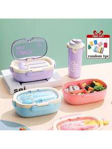 School Kit Lunch Box 800ML With Cutlery And 480ML Bottle - 紫色 - 查看 3