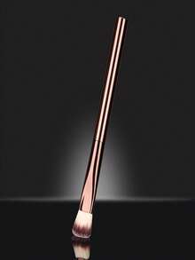 1支中号新月形遮瑕刷，无缝金属手柄，椭圆形刷头，柔软聚酯纤维刷毛，低致敏性，无痕遮瑕，适合所有肤质，带金属手柄，可用作粉底刷、遮瑕刷、腮红刷、修容刷、古铜粉刷、散粉刷等。 - 巧克力棕 - 查看 6