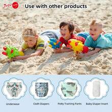Joyo Roy 6Pcs Waterproof Cloth Diaper Cover Reusable Plastic Training Pants For Toddlers Plastic Diaper Covers For Baby Girls Leak Proof Rubber Pants For Potty Training Covers For Cloth Diapers 3T - 1T Pack of 6 - 查看 4