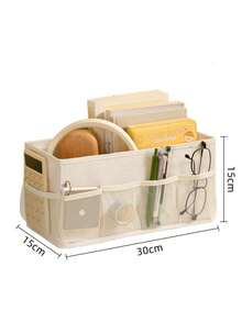1pc Foldable Multi-Layer Storage Box, Household Desktop Organizer Box, Portable Dorm Storage Box. Convenient And Practical Desk Organizer Display Box. - Multicolor - View 10