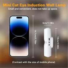 Intelligent Motion Sensor Light, Dual-Head Cat Eye Sensor Lamp, Auto Lighting, Rechargeable 3-Color/Rechargeable RGB Options, USB Powered, Night Light, Suitable For Bedroom, Bathroom, Elderly Room, Children's Room