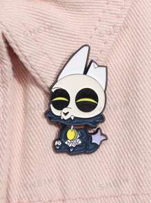 1pc Cartoon Funny Big Eye Monster Metal Brooch, Suitable For Daily And Festival Wear, Gift, Versatile For Clothes, Backpacks