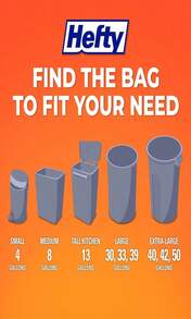 Hefty Medium Trash Bags, Ocean Water Scent, 8 Gallon, 26 Count - trắng - Xem 7