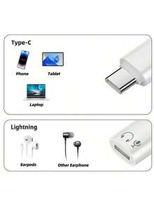 Type C To Lightning Audio Adapter USB C Male To Lightning Female Earphone Headphone Converter - Multicolor - View 6