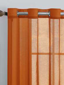1 件薄纱窗帘，圣诞薄纱窗帘带索环，滤光窗帘，半透明窗帘，家庭/办公室用窗帘，纯色现代轻质涤纶薄纱窗帘，滤光，卧室/客厅/阳台，防紫外线 - 橘色 - 查看 11