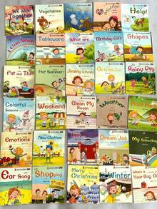 English Graded Reading Materials, Children's English Picture Books, Initiating Enlightenment Education, Early Education Storybooks Set Of 60 Pocket-Style Educational Textbooks, English Picture Books As Children's Gifts, School, Student, Stationery, School Supplies (Styles And Colors Are Random) Halloween, Christmas Gifts, New Year Gifts - Multicolor - View 8