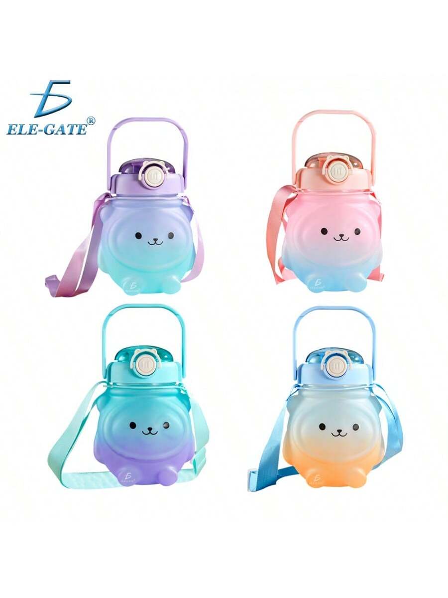 Botella de agua de 600 ml con diseño de oso kawaii