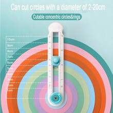 1 pieza Herramienta de corte manual ligera de 360 grados, cortador rotativo hecho a mano, diámetro de corte mínimo 2 cm, diámetro de corte máximo 20 cm