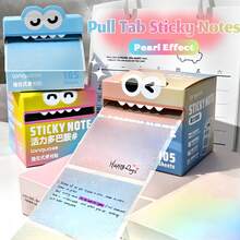 珠光透明便签套装 - 方便学生和办公室使用，不留痕迹或粘性，创意索引贴纸 | 荧光笔贴纸 | 桌面备忘录