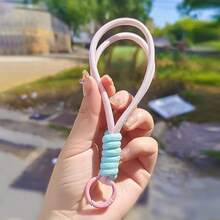 3-20pcs Creative Short Colorful Woven Mobile Phone Lanyard Key Chain Polyester Adjust Mobile Phone Lanyard Keychain Hanging Rope Bag Hanging Accessories Pendant Anti Lost Universal Short Phone Wrist Strap Rope Braided Colorful