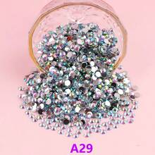2毫米-6毫米树脂水钻，彩色，非热熔，平底，胶粘式，美甲宝石，闪亮水钻，果冻珠，适用于美甲、马克杯、瓶子、水杯、手机、化妆DIY配件等。 - 紅白色 - 查看 16