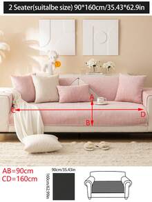 1 Vỏ đệm ghế sofa bốn mùa, Tấm lót ghế sofa chống trượt tối giản hiện đại, Vỏ bọc ghế sofa chống bụi và có thể giặt được, Mềm mại và bền màu, Bảo vệ thân thiện với thú cưng Phù hợp cho phòng ngủ, văn phòng, phòng khách, ghế sofa hình chữ L và ghế sofa 1/2/3/4 chỗ ngồi - Hồng - Xem 13
