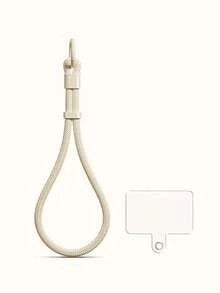 1pc Minimalist Adjustable Short Strap Buckle Lanyard, Phone Lanyard, Water Bottle Holder, Key Chain, Wrist Strap With Pad