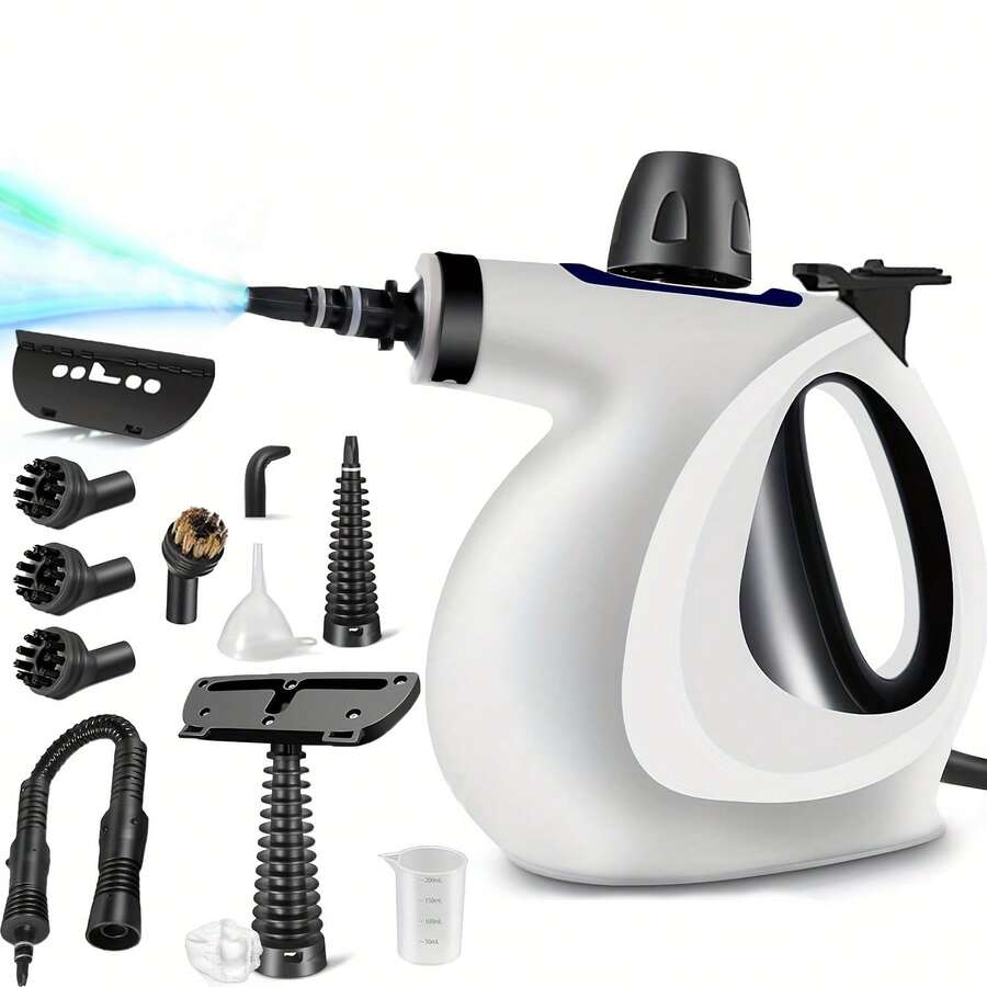 Handheld Steam Cleaner, 1050W Pressurized Steam Cleaner With 9.8 Ft Power Cord & Safety Lock, Chemical-Free Cleaning, 13-In-1 Multi-Purpose Steamer For Home, Floors, Grout, Tile, Car, Furniture
