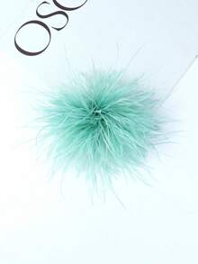 15cm Broche de solapa de pluma de avestruz falsa de alta calidad y estilo retro clásico, accesorio de moda versátil para regalo. Broche de pluma de avestruz vintage europeo y americano, broche decorativo unisex para vestidos, fiestas, manualidades y accesorios para el cabello - flor - Ver 45