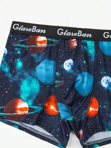 Conjunto de 4 piezas de calzoncillos tipo bóxer para hombre, bragas para hombre, ropa interior de marca y calzoncillos para hombre, conjunto de caja de calzoncillos de lujo - Negro - Ver 9