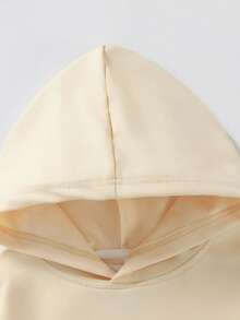 1 件青少年男孩卡通风格趣味动物印花连帽运动衫，舒适有弹性，春秋季日常休闲装